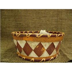 7" birch bark basket made by Mamie Oxereok from Kobuk, AK (2)