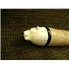 Image 2 : 17" walrus oosik, that has been broke and healed, has carved head, polar bear head with baleen inset