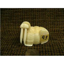 2.5" white ivory walrus by Kyle from Gambell, AK (2)