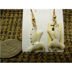 CHOICE on 6 ivory earrings by Robert Kokuluk: birds (2)