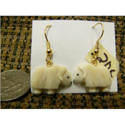 CHOICE on 6 ivory earrings by Robert Kokuluk: musk ox (2)