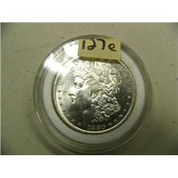 CHOICE on 10 Brilliant uncirculated Morgan dollars: 1880 San Francisco (2)
