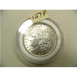 CHOICE on 10 Brilliant uncirculated Morgan dollars: 1889 Philadelphia (2)