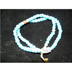 CHOICE on 3 trade bead necklaces: sky blue (3)