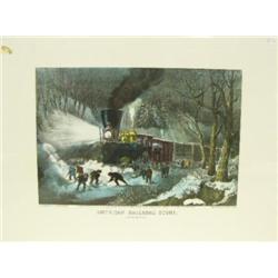 CHOICE on 5 shrink-wrapped prints: American Railroad Scene " Snow bound " (2)