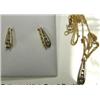 Image 1 : Diamond earrings, pendant, and chain set 10k yellow gold: diamonds (round cut, approx. .25 carats, c