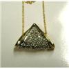 Image 1 : Diamond pendant 14k yellow gold: diamonds (round cut, approx .33 carats, clarity SI3-I2, color K-L) 
