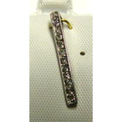 Diamond pendant 14k white gold: diamonds (round cut, approx. .25 carats, clarity SI1-I1, color I-J-K