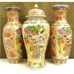 CHOICE on 3 sets of 3 Chinese vases (8888)