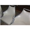 Image 12 : Qty 2 Upholstered Natural Leather Chairs, Lt. Gray 24" x 18" x 38"H