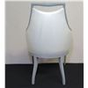 Image 3 : Qty 2 Upholstered Natural Leather Chairs, Lt. Gray 24" x 18" x 38"H