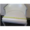 Image 8 : Qty 2 Upholstered Natural Leather Chairs, Lt. Gray 24" x 18" x 38"H