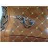 Image 12 : 2-Drawer Bombe Side Table (or Nightstand) w/ Natural Marble Top 29" x 15" x 30"H