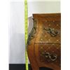 Image 19 : 2-Drawer Bombe Side Table (or Nightstand) w/ Natural Marble Top 29" x 15" x 30"H