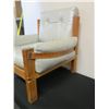 Image 3 : Wood-Framed Natural Leather Armchair, Pirelli Ltd. (Great Britain) 30" x 29" x 34"H