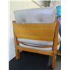 Image 7 : Wood-Framed Natural Leather Armchair, Pirelli Ltd. (Great Britain) 30" x 29" x 34"H