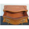 Image 11 : 2-Drawer Bombe Side Table (or Nightstand) w/ Natural Marble Top 29" x 15" x 30"H