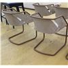 Image 10 : Qty 2 Cantilever Chairs, Natural Suede Leather w/ Brass Frame 22"W x 27"H
