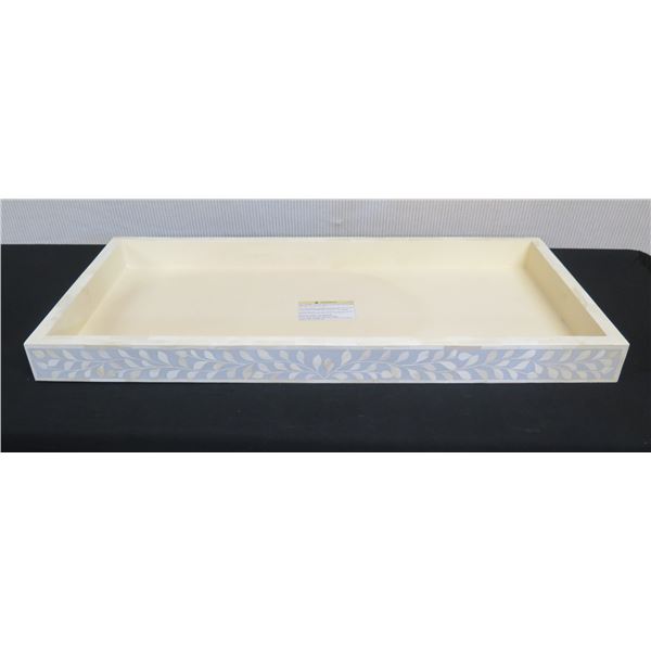 Very Large Restoration Hardware Amira Mosaic Dresser Topper Tray 10" x 19" x 3"H