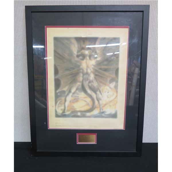Premier Props RD3000 Framed Edible Red Dragon Print Prop w/ COA 25" x 33"