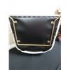 Image 8 : Qty 2 Cantilever Chairs, Natural Leather w/ Brass Frame 22"W x 27"H