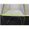 Image 9 : Qty 2 Cantilever Chairs, Natural Leather w/ Brass Frame 22"W x 27"H
