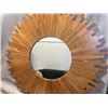 Image 3 : Large Sunburst Wall Mirror, Natural Teak Wood, 40" Dia.