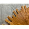 Image 4 : Large Sunburst Wall Mirror, Natural Teak Wood, 40" Dia.