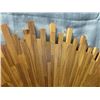 Image 6 : Large Sunburst Wall Mirror, Natural Teak Wood, 40" Dia.