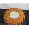 Image 9 : Large Sunburst Wall Mirror, Natural Teak Wood, 40" Dia.
