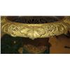 Image 4 : Very Large Brass Cast Chalice w/ Ornate Gilt Relief and Faux Malachite Overlay 24" H