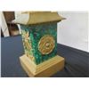 Image 9 : Very Large Brass Cast Chalice w/ Ornate Gilt Relief and Faux Malachite Overlay 24" H