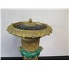 Image 10 : Very Large Brass Cast Chalice w/ Ornate Gilt Relief and Faux Malachite Overlay 24" H