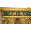 Image 10 : Large Empire Style Gilt Faux Malachite Table w/ Clawfoot Detail 63" x 31" x 33"H