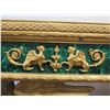 Image 11 : Large Empire Style Gilt Faux Malachite Table w/ Clawfoot Detail 63" x 31" x 33"H