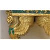 Image 12 : Large Empire Style Gilt Faux Malachite Table w/ Clawfoot Detail 63" x 31" x 33"H