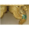 Image 13 : Large Empire Style Gilt Faux Malachite Table w/ Clawfoot Detail 63" x 31" x 33"H