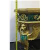 Image 18 : Large Empire Style Gilt Faux Malachite Table w/ Clawfoot Detail 63" x 31" x 33"H