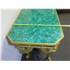Image 19 : Large Empire Style Gilt Faux Malachite Table w/ Clawfoot Detail 63" x 31" x 33"H