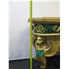 Image 21 : Large Empire Style Gilt Faux Malachite Table w/ Clawfoot Detail 63" x 31" x 33"H