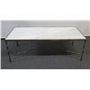 Image 1 : Metal Rectangular Coffee Table w/ Stone Top 50" x 22" x 18"H