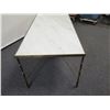 Image 3 : Metal Rectangular Coffee Table w/ Stone Top 50" x 22" x 18"H