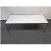 Image 4 : Metal Rectangular Coffee Table w/ Stone Top 50" x 22" x 18"H