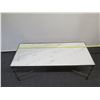 Image 9 : Metal Rectangular Coffee Table w/ Stone Top 50" x 22" x 18"H
