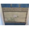 Image 2 : Very Large Oriental Peony Antique Scroll Artwork, 52" x 66" Encased in Acrylic Paneled Frame
