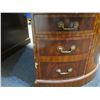 Image 15 : Maitland-Smith Oval Executive Desk w/ Drawers & Cabinet, Marquetry Detail 70" x 44" x 30"H