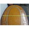 Image 21 : Maitland-Smith Oval Executive Desk w/ Drawers & Cabinet, Marquetry Detail 70" x 44" x 30"H