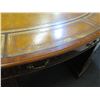 Image 6 : Maitland-Smith Oval Executive Desk w/ Drawers & Cabinet, Marquetry Detail 70" x 44" x 30"H
