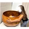 Image 1 : Very Large Kou Wood Bowl, Signed by R.W. Butts 26" Rim Dia, 16.5"H