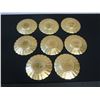 Image 10 : Qty 8 Lesley Roy Hand Illuminated Minstrel Angels Fluted Plates in 24kt Gold 8" dia